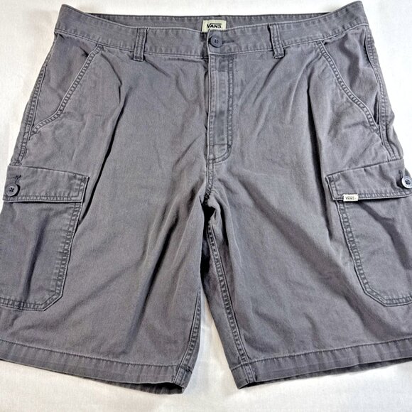 Vans Other - Vans Cargo Shorts Mens 38 Gray Cotton Pockets Summer Skateboarding